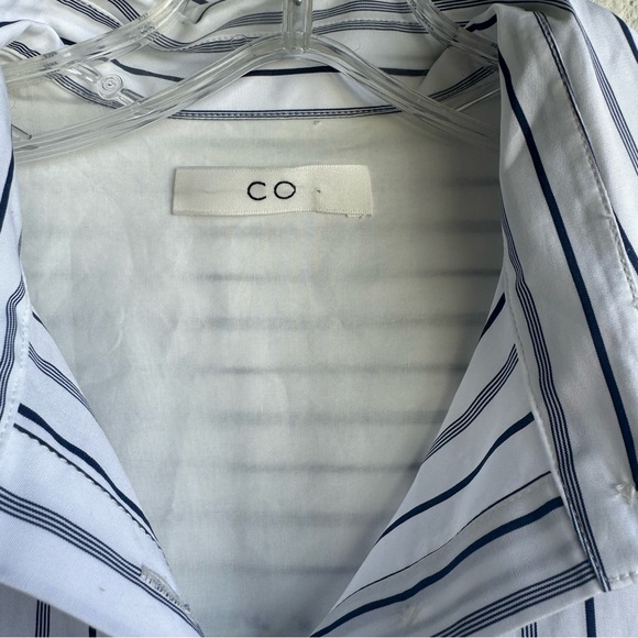 Co white blue striped cotton poplin button down shirt - Picture 2 of 5